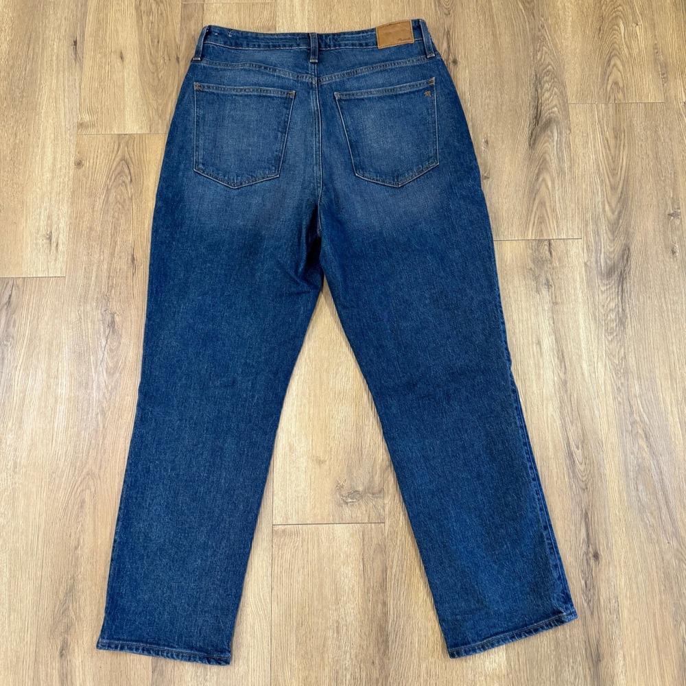 Madewell Curvy Perfect Vintage Straight Jeans Dark Indigo High Rise Size 31 EUC - Picture 7 of 8
